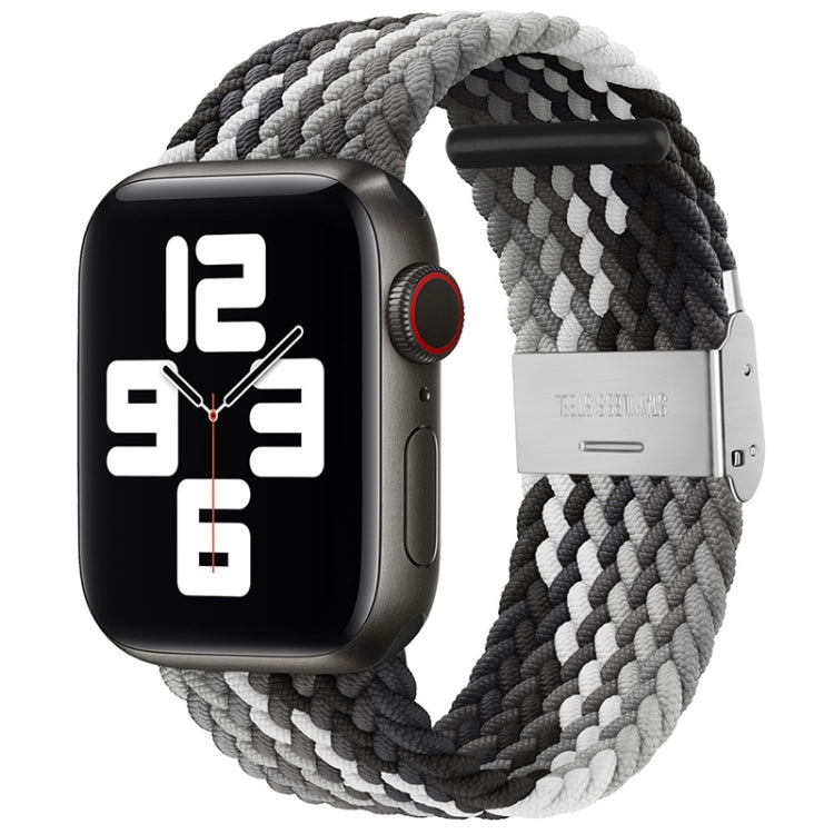 สายเปลี่ยนถักไนลอนแบบหัวเข็มขัดเดียว สำหรับ Apple Watch Series 7 45mm / 6&SE&5&4 44mm / 3&2&1 42mm
