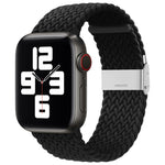 สายเปลี่ยนถักไนลอนแบบหัวเข็มขัดเดียว สำหรับ Apple Watch Series 7 45mm / 6&SE&5&4 44mm / 3&2&1 42mm