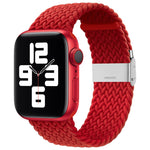 สายเปลี่ยนถักไนลอนแบบหัวเข็มขัดเดียว สำหรับ Apple Watch Series 7 45mm / 6&SE&5&4 44mm / 3&2&1 42mm