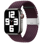 สายเปลี่ยนถักไนลอนแบบหัวเข็มขัดเดียว สำหรับ Apple Watch Series 7 45mm / 6&SE&5&4 44mm / 3&2&1 42mm