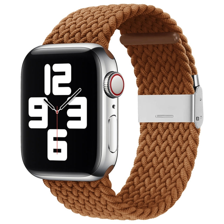 สายเปลี่ยนถักไนลอนแบบหัวเข็มขัดเดียว สำหรับ Apple Watch Series 7 45mm / 6&SE&5&4 44mm / 3&2&1 42mm