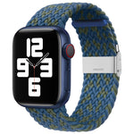 สายเปลี่ยนถักไนลอนแบบหัวเข็มขัดเดียว สำหรับ Apple Watch Series 7 45mm / 6&SE&5&4 44mm / 3&2&1 42mm