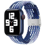 สายเปลี่ยนถักไนลอนแบบหัวเข็มขัดเดียว สำหรับ Apple Watch Series 7 45mm / 6&SE&5&4 44mm / 3&2&1 42mm