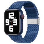สายเปลี่ยนถักไนลอนแบบหัวเข็มขัดเดียว สำหรับ Apple Watch Series 7 45mm / 6&SE&5&4 44mm / 3&2&1 42mm