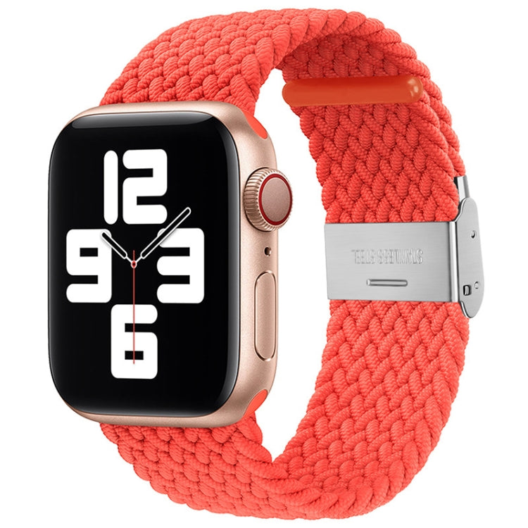 สายเปลี่ยนถักไนลอนแบบหัวเข็มขัดเดียว สำหรับ Apple Watch Series 7 45mm / 6&SE&5&4 44mm / 3&2&1 42mm