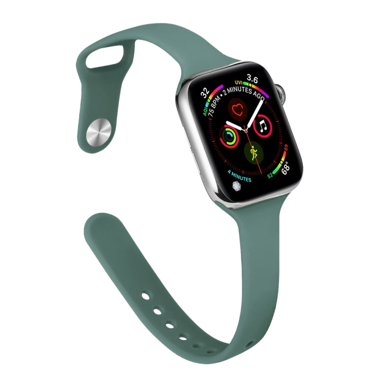 Slimming Silicone Replacement Watchband For Apple Watch Series, 7 41mm / 6&SE&5&4 40mm / 3&2&1 38mm