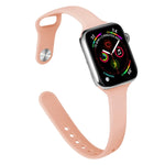Slimming Silicone Replacement Watchband For Apple Watch Series, 7 41mm / 6&SE&5&4 40mm / 3&2&1 38mm