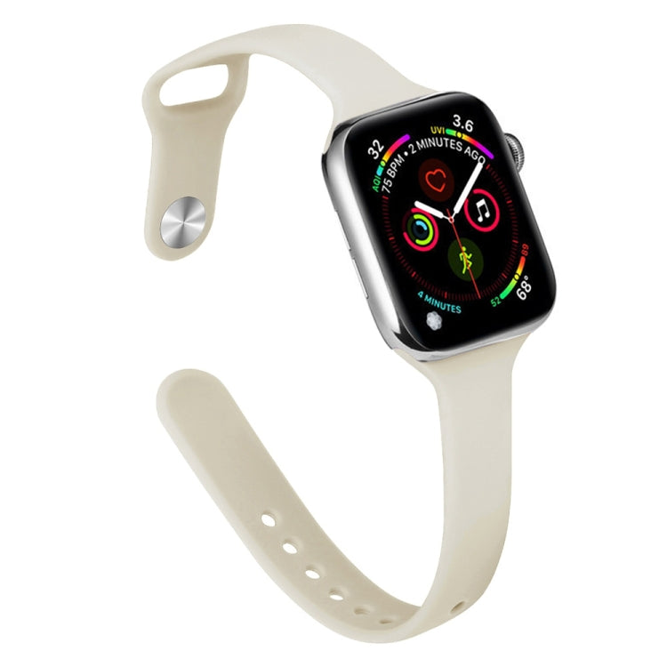 Slimming Silicone Replacement Watchband For Apple Watch Series, 7 41mm / 6&SE&5&4 40mm / 3&2&1 38mm