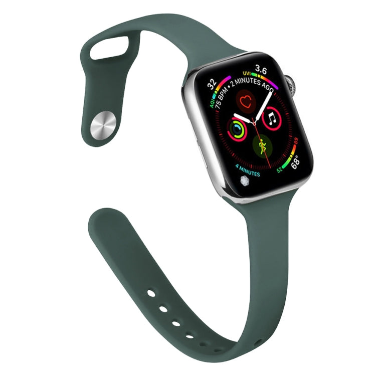 Slimming Silicone Replacement Watchband For Apple Watch Series, 7 41mm / 6&SE&5&4 40mm / 3&2&1 38mm