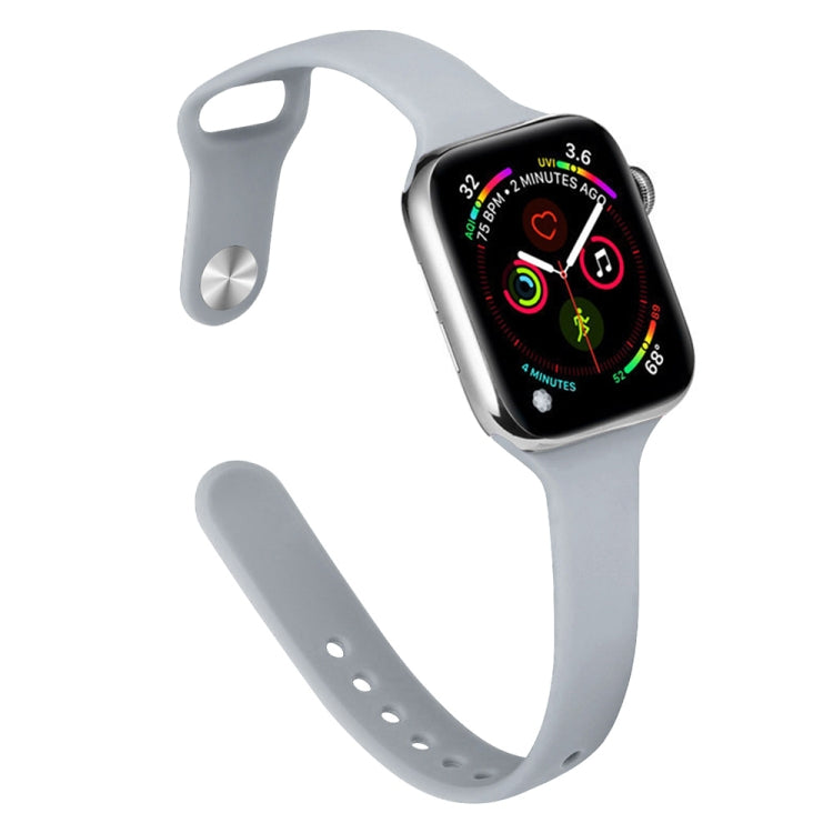 Slimming Silicone Replacement Watchband For Apple Watch Series, 7 41mm / 6&SE&5&4 40mm / 3&2&1 38mm