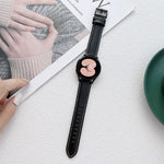 สายรัดนาฬิกาหนังเย็บ สำหรับ Samsung Galaxy Watch4 40 มม. / 44 มม.