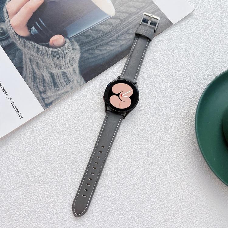สายรัดนาฬิกาหนังเย็บ สำหรับ Samsung Galaxy Watch4 40 มม. / 44 มม.