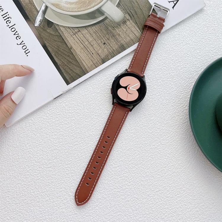 สายรัดนาฬิกาหนังเย็บ สำหรับ Samsung Galaxy Watch4 40 มม. / 44 มม.
