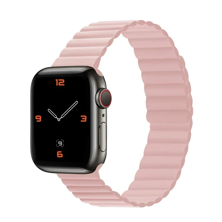 สายซิลิโคนแม่เหล็กรวมสั้นสำหรับ Apple Watch Series, 7 41mm / 6&SE&5&4 40mm / 3&2&1 38mm, 7 45mm / 6&SE&5&4 44mm / 3&2&1 42mm