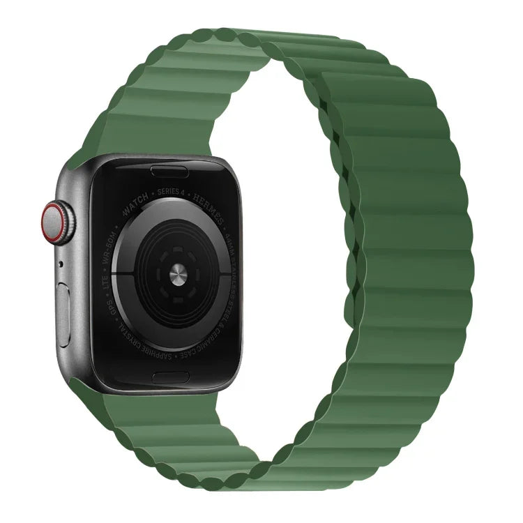 สายซิลิโคนแม่เหล็กรวมสั้นสำหรับ Apple Watch Series, 7 41mm / 6&SE&5&4 40mm / 3&2&1 38mm, 7 45mm / 6&SE&5&4 44mm / 3&2&1 42mm