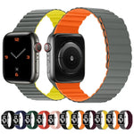 สายซิลิโคนแม่เหล็กรวมสั้นสำหรับ Apple Watch Series, 7 41mm / 6&SE&5&4 40mm / 3&2&1 38mm, 7 45mm / 6&SE&5&4 44mm / 3&2&1 42mm