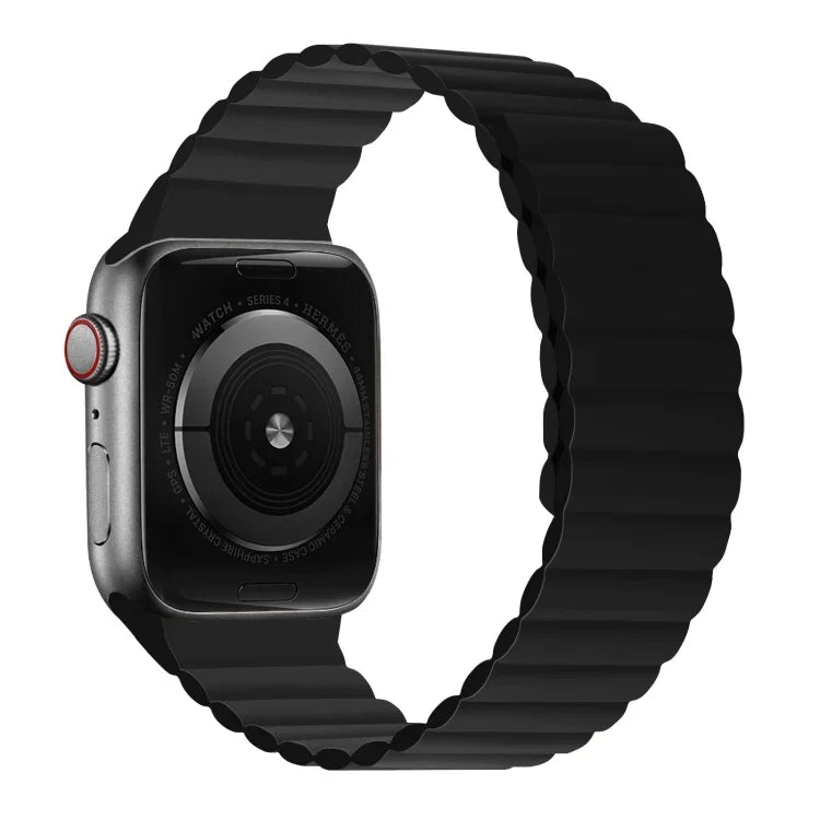 สายซิลิโคนแม่เหล็กรวมสั้นสำหรับ Apple Watch Series, 7 41mm / 6&SE&5&4 40mm / 3&2&1 38mm, 7 45mm / 6&SE&5&4 44mm / 3&2&1 42mm