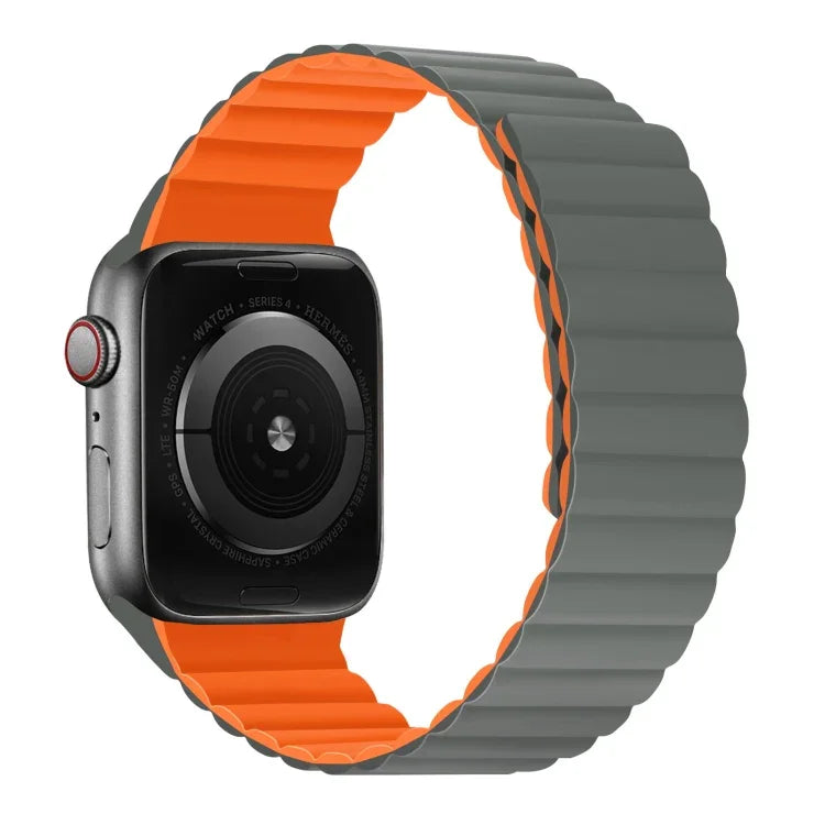 สายซิลิโคนแม่เหล็กรวมสั้นสำหรับ Apple Watch Series, 7 41mm / 6&SE&5&4 40mm / 3&2&1 38mm, 7 45mm / 6&SE&5&4 44mm / 3&2&1 42mm