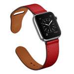 สายรัดนาฬิกาหนังสำหรับ Apple Watch Series, 7 45mm / 6&SE&5&4 44mm / 3&2&1 42mm, 7 41mm / 6&SE&5&4 40mm / 3&2&1 38mm