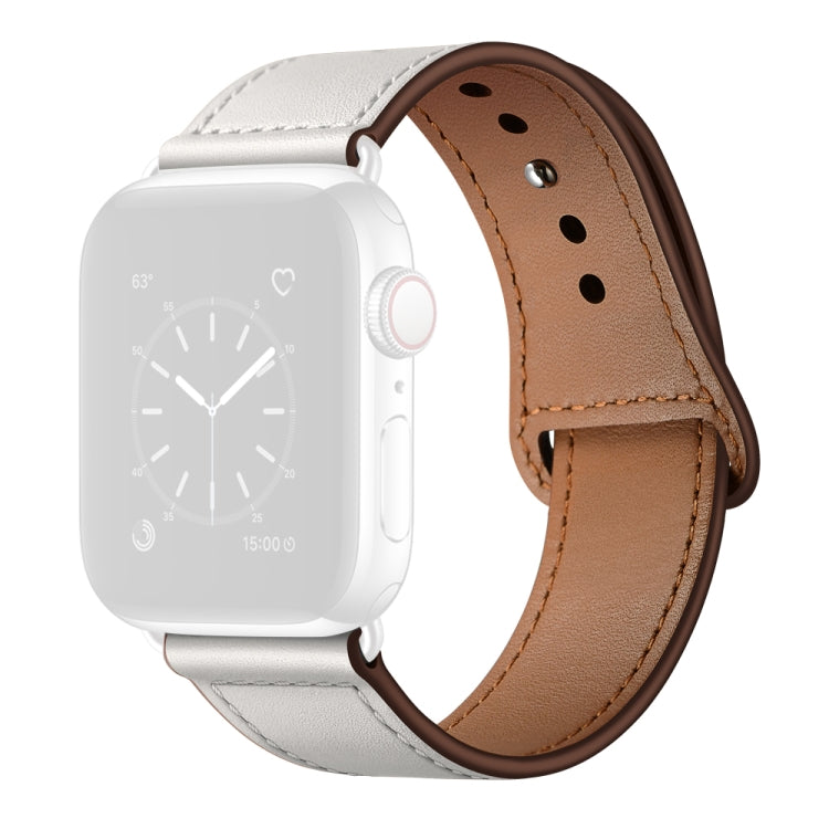 สายรัดนาฬิกาหนังสำหรับ Apple Watch Series, 7 45mm / 6&SE&5&4 44mm / 3&2&1 42mm, 7 41mm / 6&SE&5&4 40mm / 3&2&1 38mm