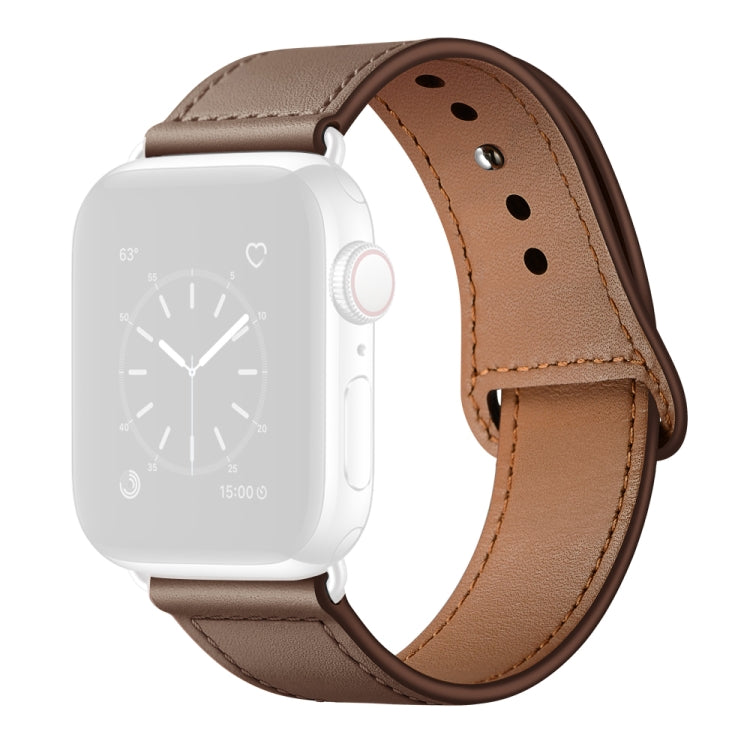 สายรัดนาฬิกาหนังสำหรับ Apple Watch Series, 7 45mm / 6&SE&5&4 44mm / 3&2&1 42mm, 7 41mm / 6&SE&5&4 40mm / 3&2&1 38mm