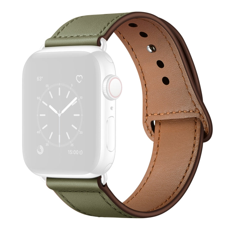 สายรัดนาฬิกาหนังสำหรับ Apple Watch Series, 7 45mm / 6&SE&5&4 44mm / 3&2&1 42mm, 7 41mm / 6&SE&5&4 40mm / 3&2&1 38mm