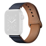 สายรัดนาฬิกาหนังสำหรับ Apple Watch Series, 7 45mm / 6&SE&5&4 44mm / 3&2&1 42mm, 7 41mm / 6&SE&5&4 40mm / 3&2&1 38mm