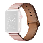 สายรัดนาฬิกาหนังสำหรับ Apple Watch Series, 7 45mm / 6&SE&5&4 44mm / 3&2&1 42mm, 7 41mm / 6&SE&5&4 40mm / 3&2&1 38mm