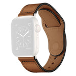 สายรัดนาฬิกาหนังสำหรับ Apple Watch Series, 7 45mm / 6&SE&5&4 44mm / 3&2&1 42mm, 7 41mm / 6&SE&5&4 40mm / 3&2&1 38mm
