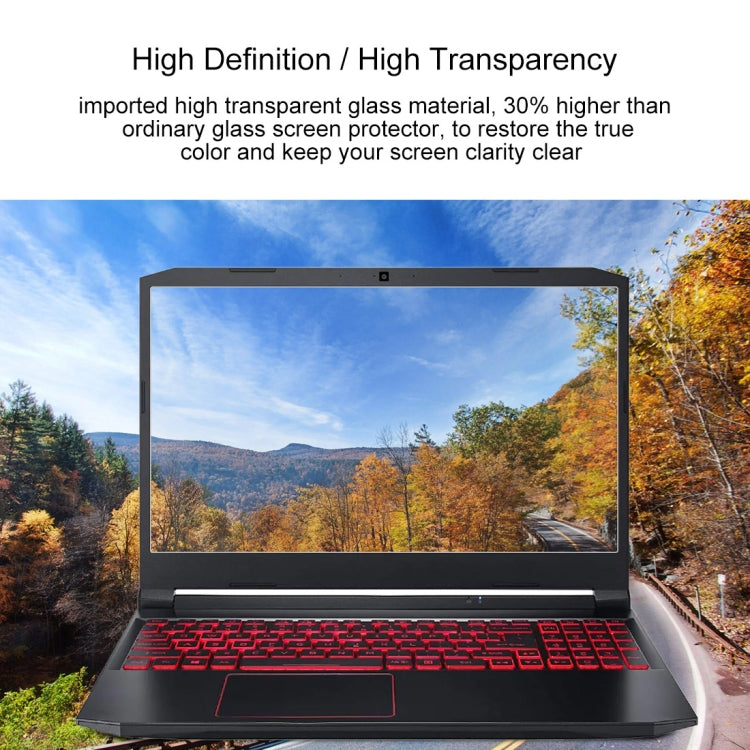Laptop Screen HD Tempered Glass Protective Film, For Acer ConceptD 3 15.6 inch, For Acer ConceptD 7 Ezel 15.6 inch, For Acer EX215-51-50YZ 15.6 inch, For Acer EX215-51-5826 15.6 inch, For Acer EX215-51G-56GA 15.6 inch, For Acer EX215-51G-550A 15.6 inch...