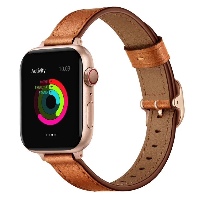 สายหนังขนาด 14mm สำหรับ Apple Watch Series, 7 41mm / 6&SE&5&4 40mm / 3&2&1 38mm, 7 45mm / 6&SE&5&4 44mm / 3&2&1 42mm
