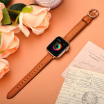 สายหนังขนาด 14mm สำหรับ Apple Watch Series, 7 41mm / 6&SE&5&4 40mm / 3&2&1 38mm, 7 45mm / 6&SE&5&4 44mm / 3&2&1 42mm