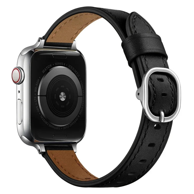 สายหนังขนาด 14mm สำหรับ Apple Watch Series, 7 41mm / 6&SE&5&4 40mm / 3&2&1 38mm, 7 45mm / 6&SE&5&4 44mm / 3&2&1 42mm