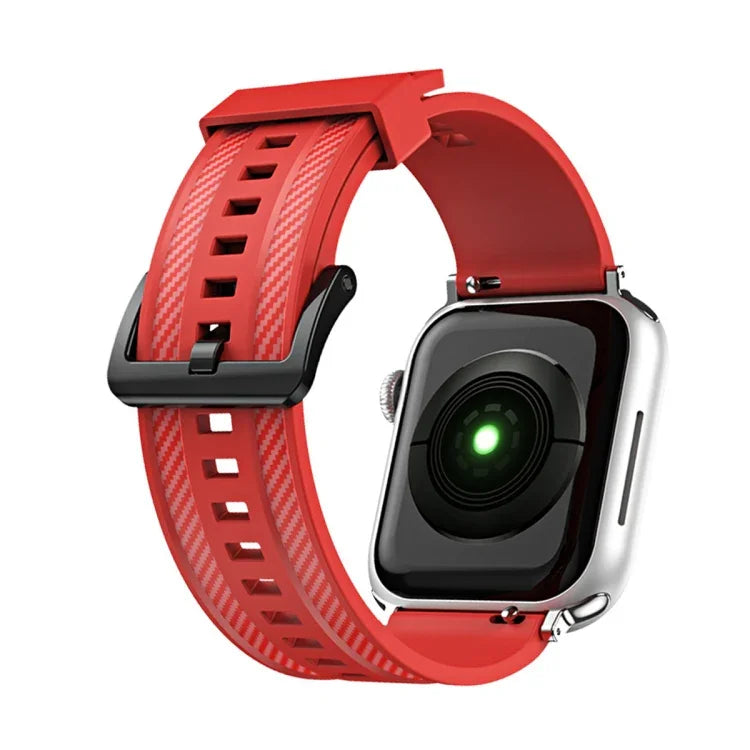 สายเปลี่ยนลายคาร์บอนไฟเบอร์สำหรับ Apple Watch Series, 7 41mm / 6&SE&5&4 40mm / 3&2&1 38mm, 7 45mm / 6&SE&5&4 44mm / 3&2&1 42mm