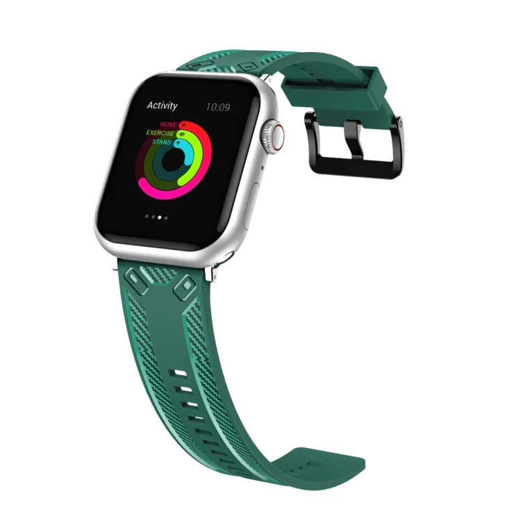 สายเปลี่ยนลายคาร์บอนไฟเบอร์สำหรับ Apple Watch Series, 7 41mm / 6&SE&5&4 40mm / 3&2&1 38mm, 7 45mm / 6&SE&5&4 44mm / 3&2&1 42mm
