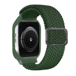TPU Frame Buckle Braid Integrated Replacement Watchband For Apple Watch Series, 6 & SE & 5 & 4 40mm / 3 & 2 & 1 38mm, 6 & SE & 5 & 4 44mm / 3 & 2 & 1 42mm