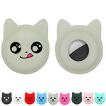 Cute Cartoon Pet Collar Anti-lost Tracker Silicone Case For AirTag 2nd Gen / AirTag 1st Gen, Serious Face, Naughty Smiley, Hanhan Smile, Naughty Smile