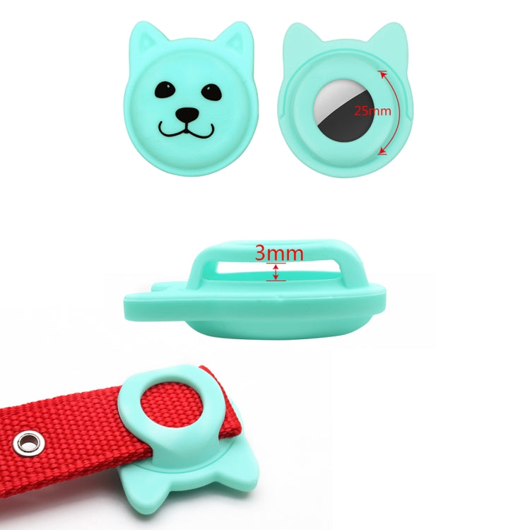 Cute Cartoon Pet Collar Anti-lost Tracker Silicone Case For AirTag 2nd Gen / AirTag 1st Gen, Serious Face, Naughty Smiley, Hanhan Smile, Naughty Smile