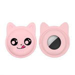 Cute Cartoon Pet Collar Anti-lost Tracker Silicone Case For AirTag 2nd Gen / AirTag 1st Gen, Serious Face, Naughty Smiley, Hanhan Smile, Naughty Smile
