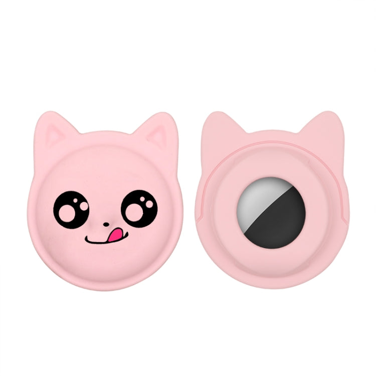 Cute Cartoon Pet Collar Anti-lost Tracker Silicone Case For AirTag 2nd Gen / AirTag 1st Gen, Serious Face, Naughty Smiley, Hanhan Smile, Naughty Smile