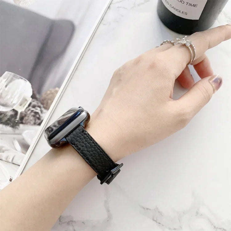 สายลดความหนาลายลิทชี่สำหรับ Apple Watch Series, 7 41mm / 6&SE&5&4 40mm / 3&2&1 38mm, 7 45mm / 6&SE&5&4 44mm / 3&2&1 42mm