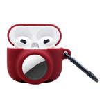 เคสซิลิโคนกันกระแทกแบบเต็มรูปแบบ 2 in 1 สำหรับ AirPods 3 / AirTag รุ่นที่ 2 / รุ่นที่ 1 สำหรับ AirPods 3 / AirTag