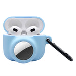 เคสซิลิโคนกันกระแทกแบบเต็มรูปแบบ 2 in 1 สำหรับ AirPods 3 / AirTag รุ่นที่ 2 / รุ่นที่ 1 สำหรับ AirPods 3 / AirTag