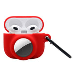 เคสซิลิโคนกันกระแทกแบบเต็มรูปแบบ 2 in 1 สำหรับ AirPods 3 / AirTag รุ่นที่ 2 / รุ่นที่ 1 สำหรับ AirPods 3 / AirTag
