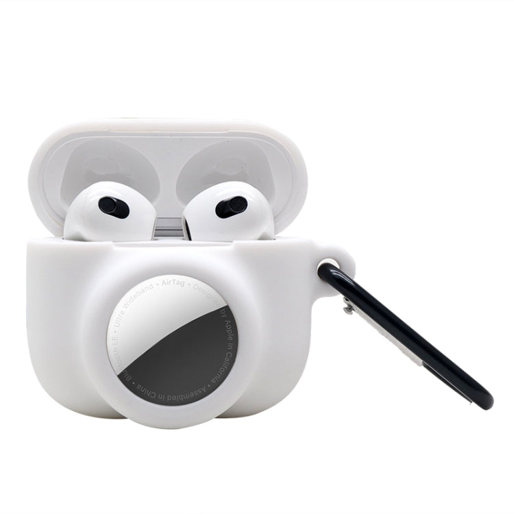 เคสซิลิโคนกันกระแทกแบบเต็มรูปแบบ 2 in 1 สำหรับ AirPods 3 / AirTag รุ่นที่ 2 / รุ่นที่ 1 สำหรับ AirPods 3 / AirTag