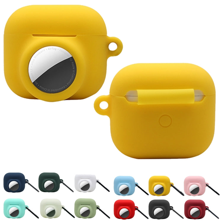 เคสซิลิโคนกันกระแทกแบบเต็มรูปแบบ 2 in 1 สำหรับ AirPods 3 / AirTag รุ่นที่ 2 / รุ่นที่ 1 สำหรับ AirPods 3 / AirTag