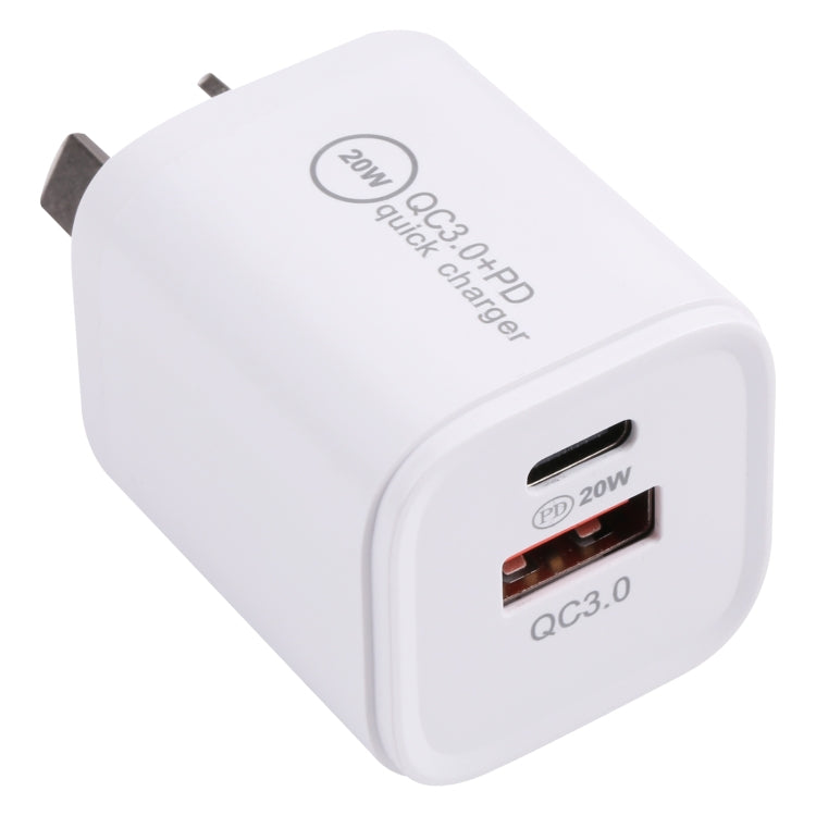 20WACB ที่ชาร์จเร็ว 20W QC3.0 + PD, ปลั๊ก AU, ปลั๊ก EU, ปลั๊ก US