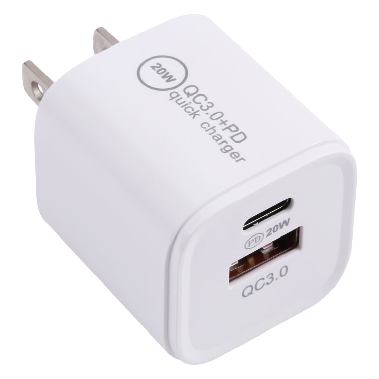 20WACB ที่ชาร์จเร็ว 20W QC3.0 + PD, ปลั๊ก AU, ปลั๊ก EU, ปลั๊ก US