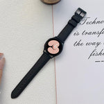 สายรัดนาฬิกาหนังลายม้าบ้าแบบด้าน ขนาด 20 มม., 22 มม.