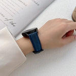 สายรัดนาฬิกาหนังลายม้าบ้าแบบด้าน ขนาด 20 มม., 22 มม.